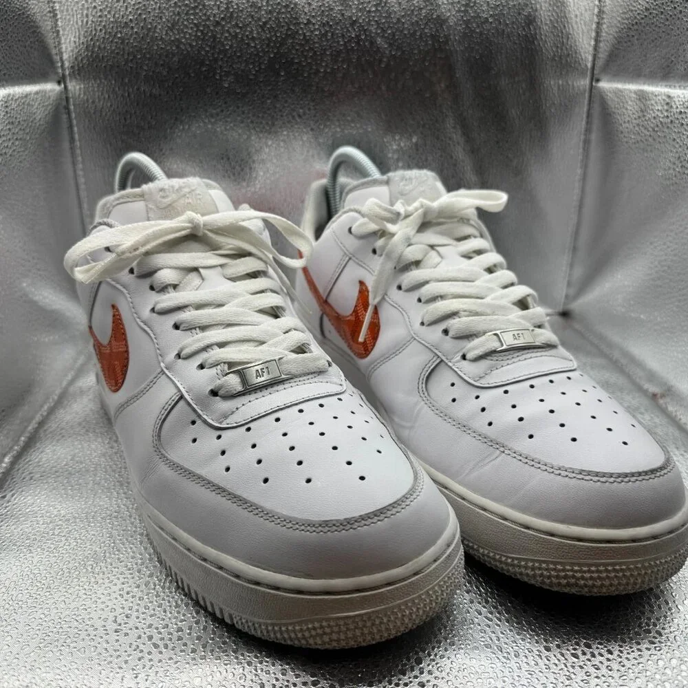 Size 12 Nike Air Force 1 Low '07 White Mens Lace-Up Athletic Sneakers 316122-111